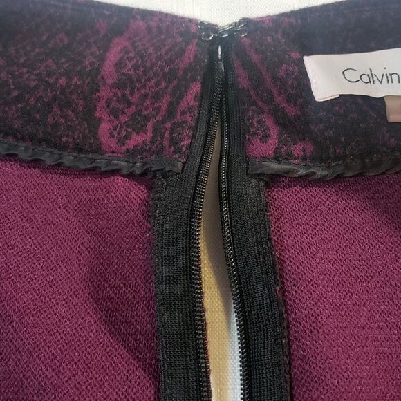 Calvin Klein 6 Purple Snakeskin Pencil Skirt - Picture 5 of 7